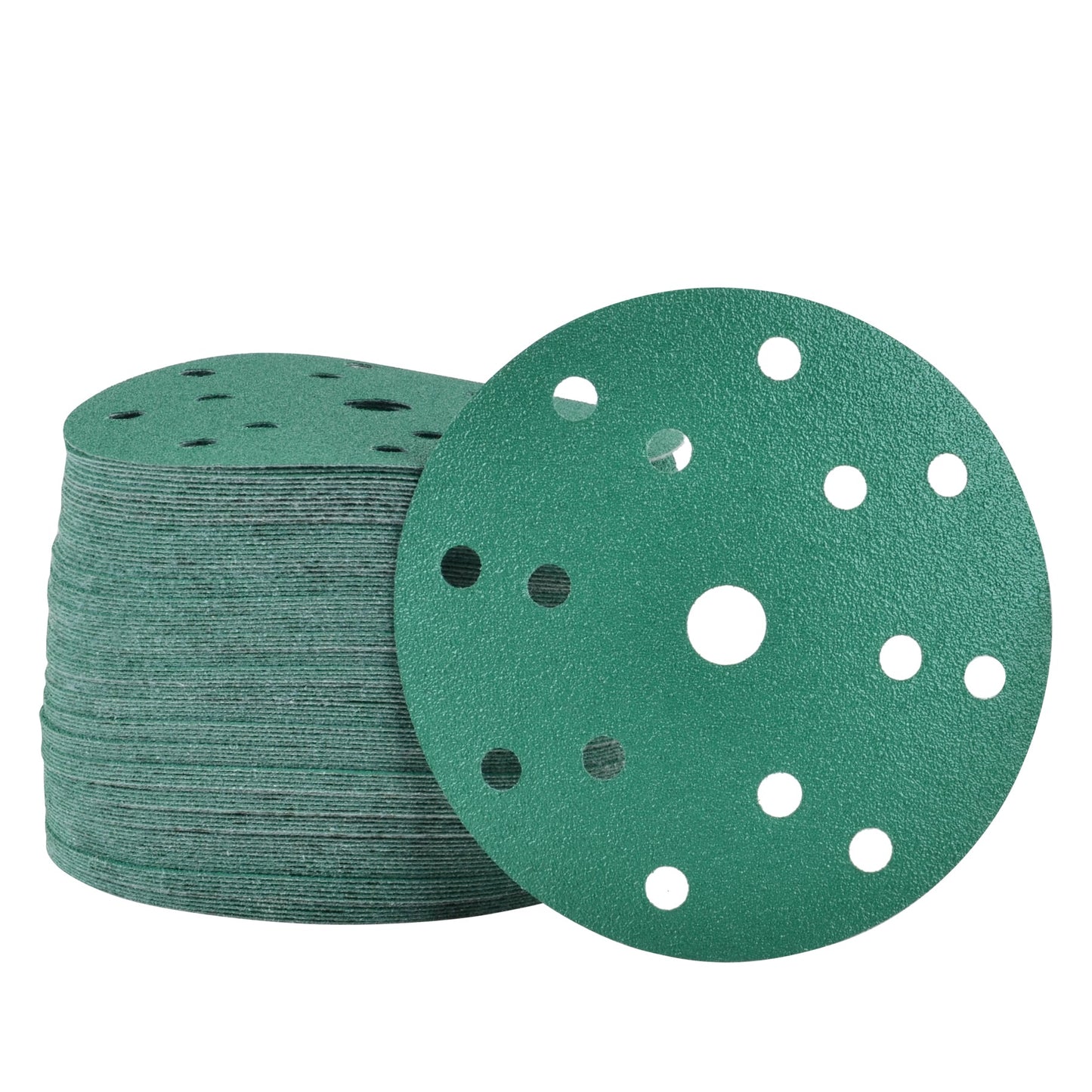 6-Inch 15-Hole Sanding Discs, Single Grit, 50/100/150-Packs - Legit Grit