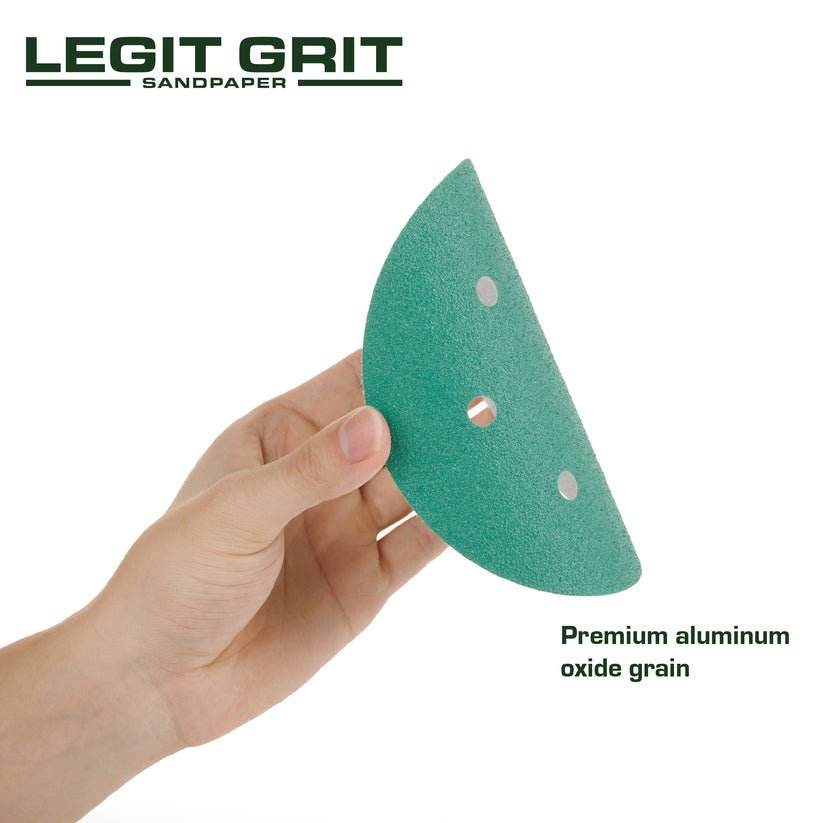 6-Inch 6-Hole Sanding Discs, Mixed Grit, 50-Pack - Legit Grit