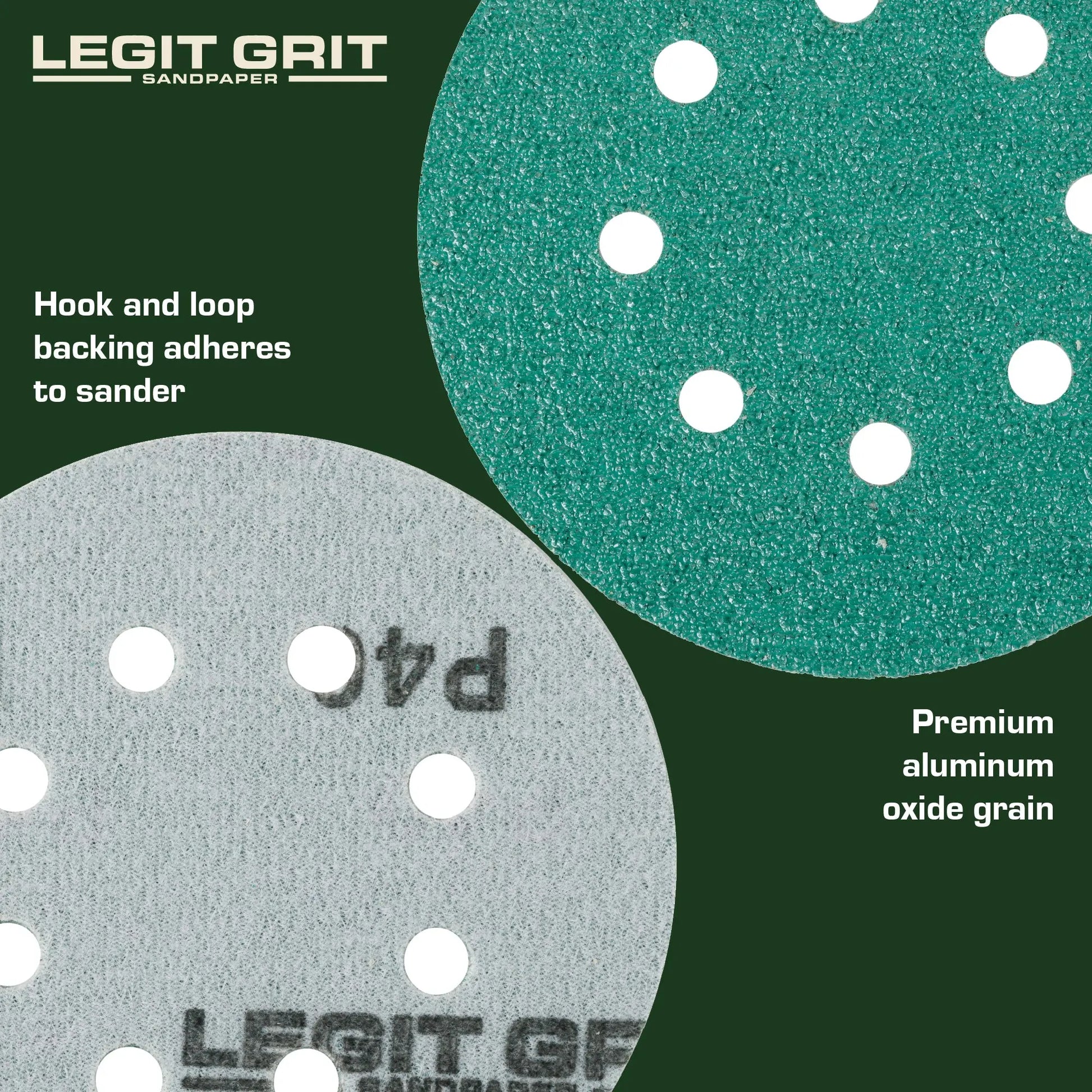 5-Inch 8-Hole Sanding Discs Legit Grit