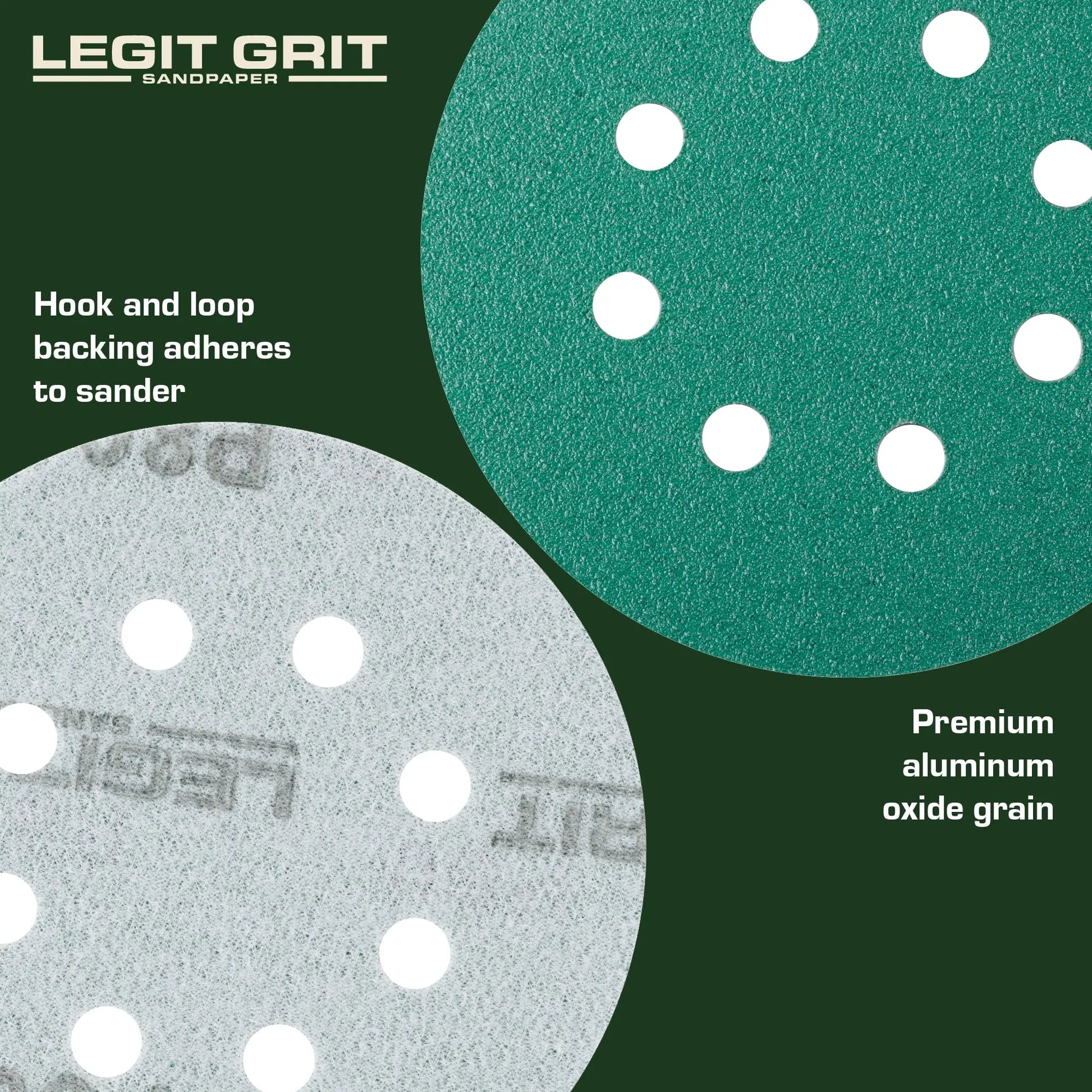 5-Inch 8-Hole Sanding Discs Legit Grit