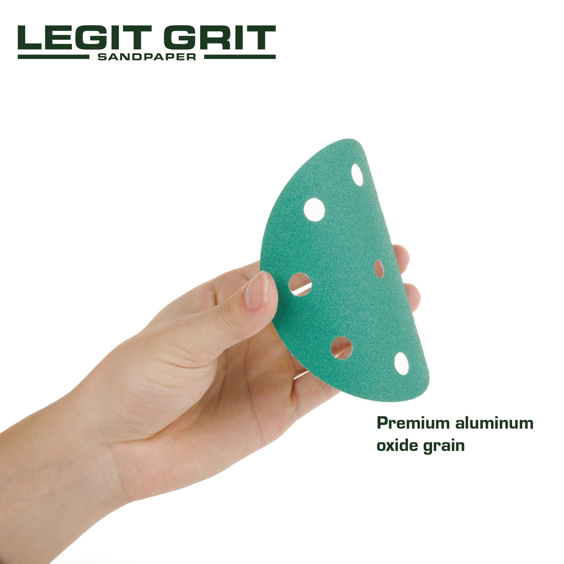 5-Inch 9-Hole Sanding Discs, Single Grit, 50/100/150-Packs - Legit Grit