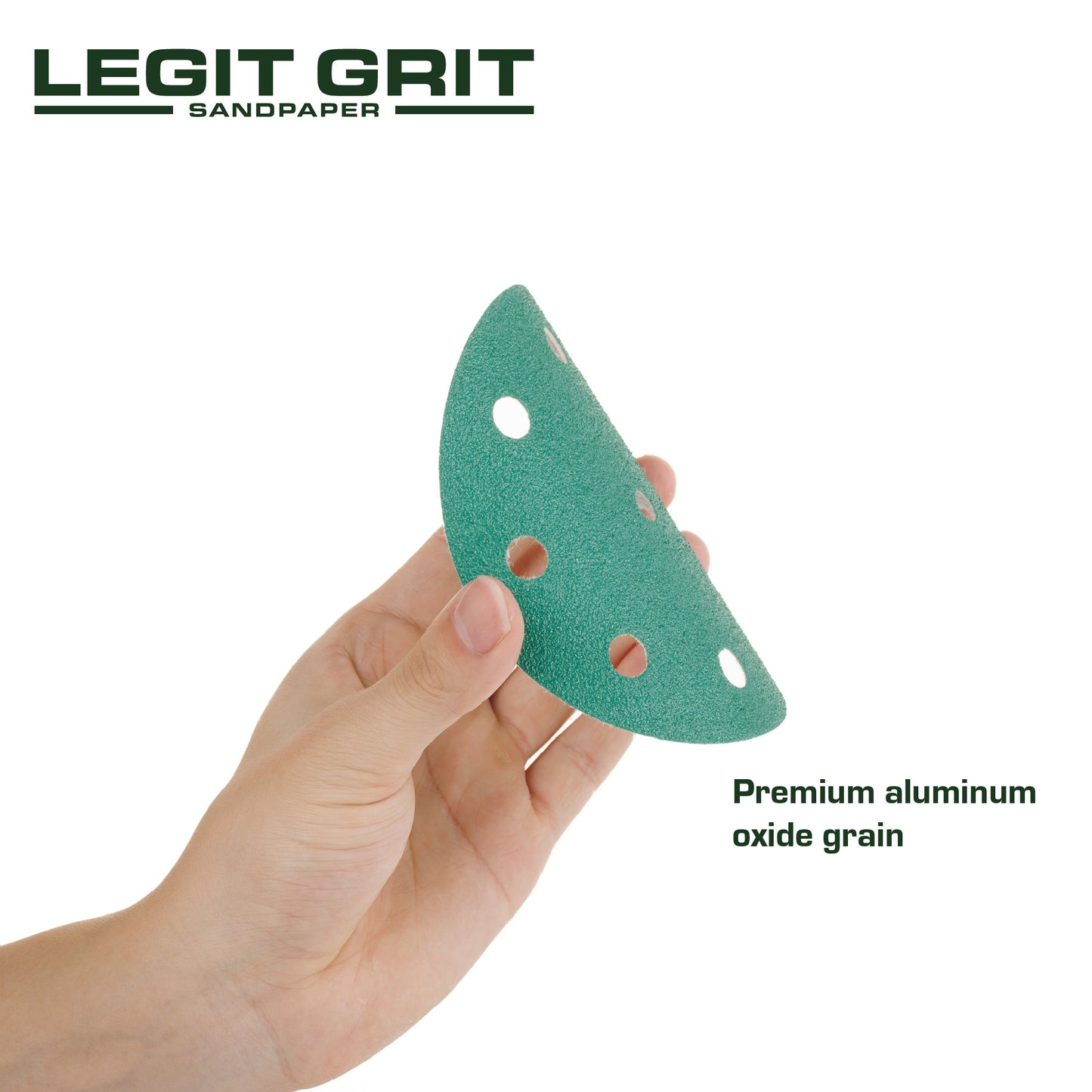 5-Inch 9-Hole Sanding Discs, Single Grit, 50/100/150-Packs - Legit Grit