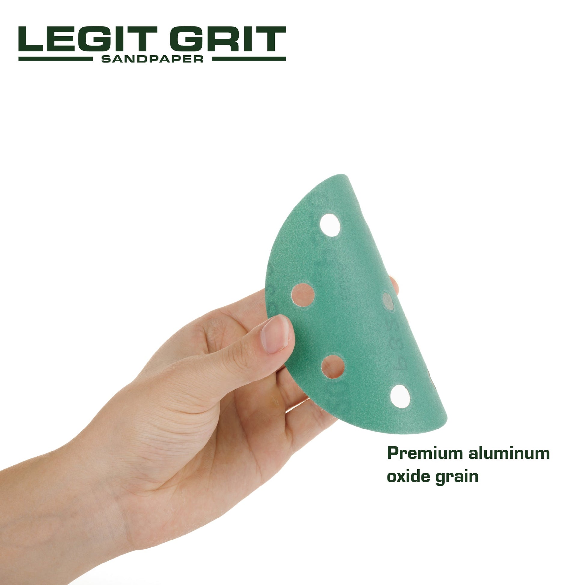 5-Inch 9-Hole Sanding Discs, Single Grit, 50/100/150-Packs - Legit Grit