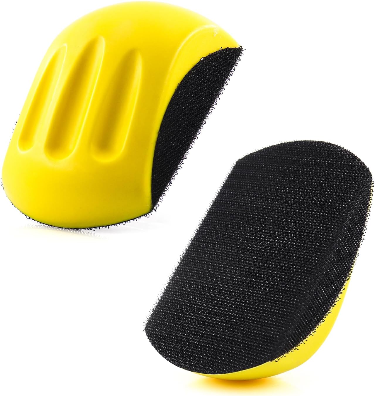 5-Inch Hand Sanding Mouse, Hook and Loop Attachment, Yellow - Legit Grit