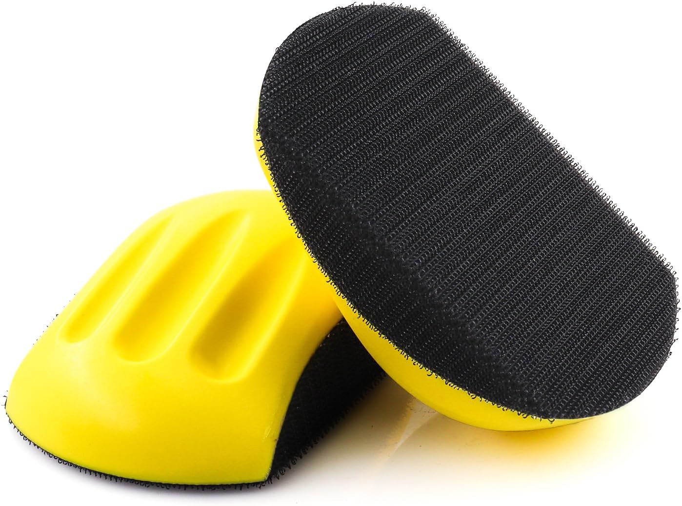 5-Inch Hand Sanding Mouse, Hook and Loop Attachment, Yellow - Legit Grit