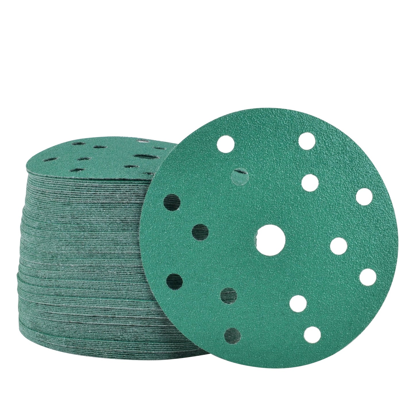 6-Inch 15-Hole Sanding Discs, Single Grit, 50/100/150-Packs - Legit Grit