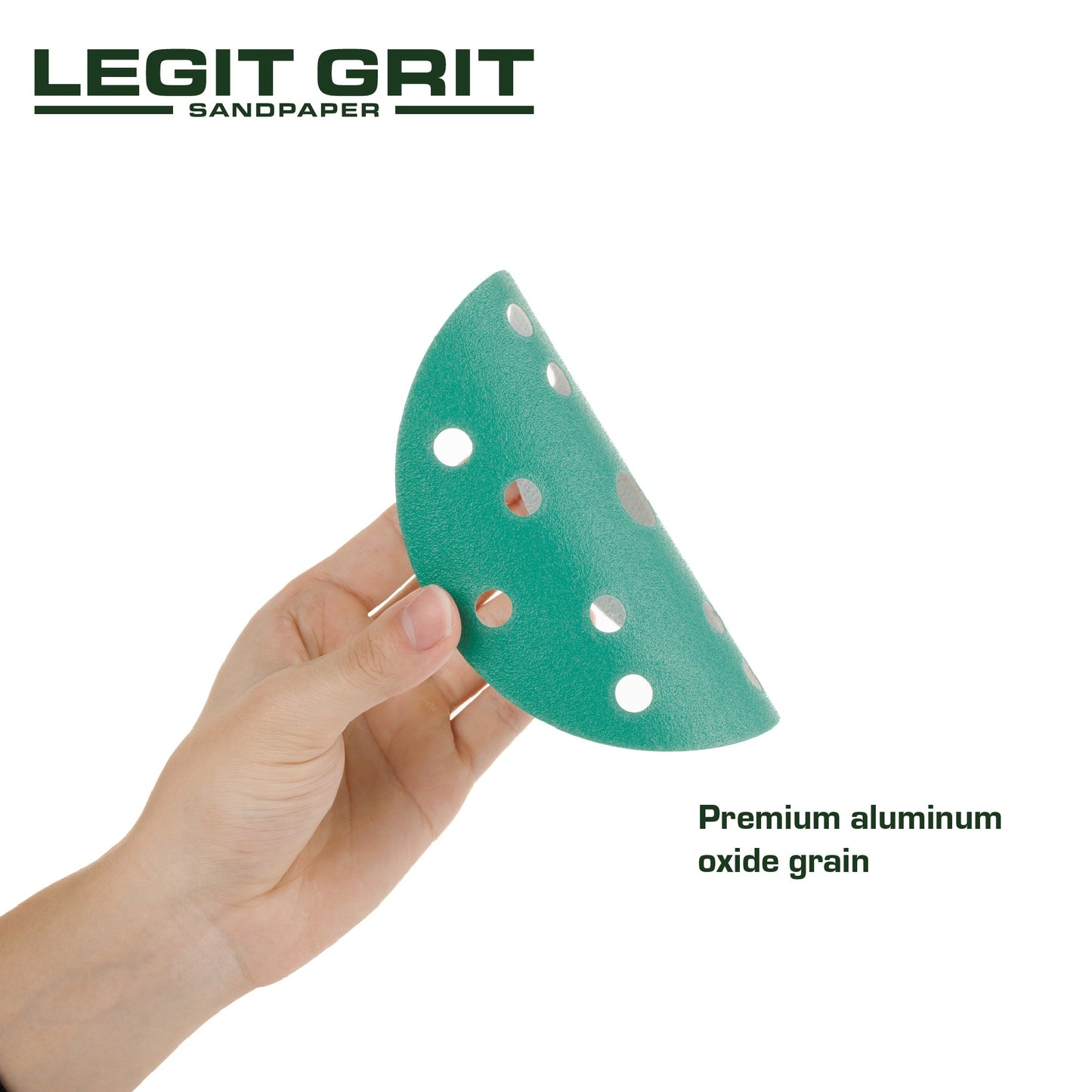 6-Inch 15-Hole Sanding Discs, Single Grit, 50/100/150-Packs - Legit Grit