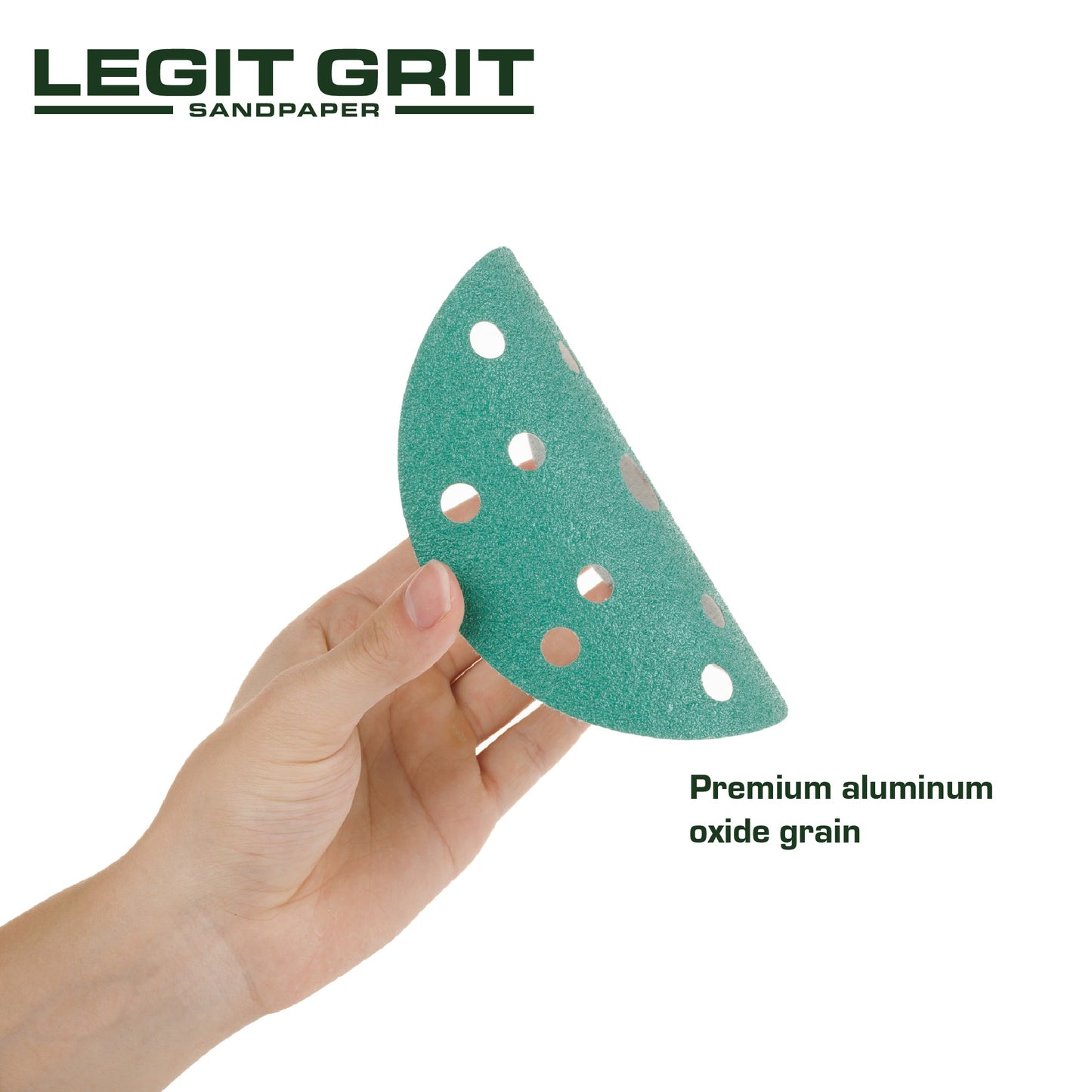 6-Inch 15-Hole Sanding Discs, Single Grit, 50/100/150-Packs - Legit Grit