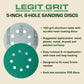 5-Inch 8-Hole Sanding Discs Legit Grit