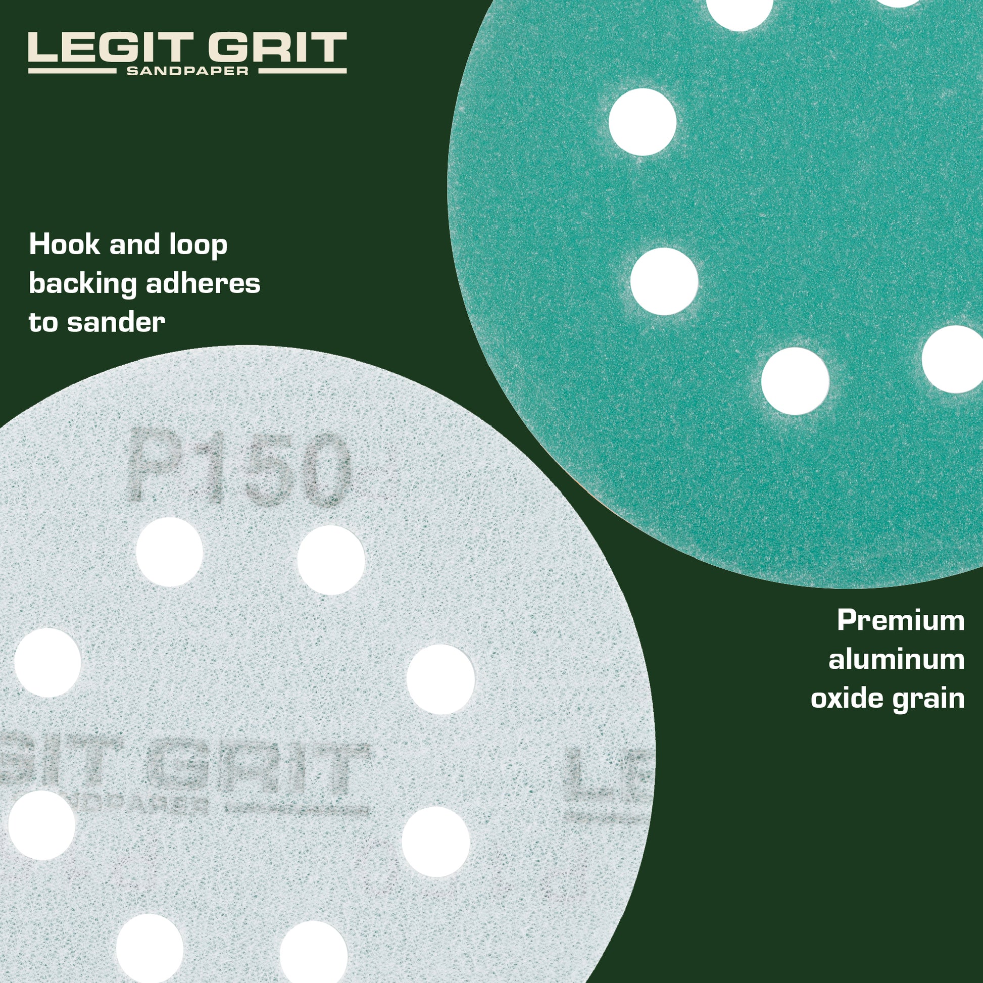 5-Inch 8-Hole Sanding Discs Legit Grit