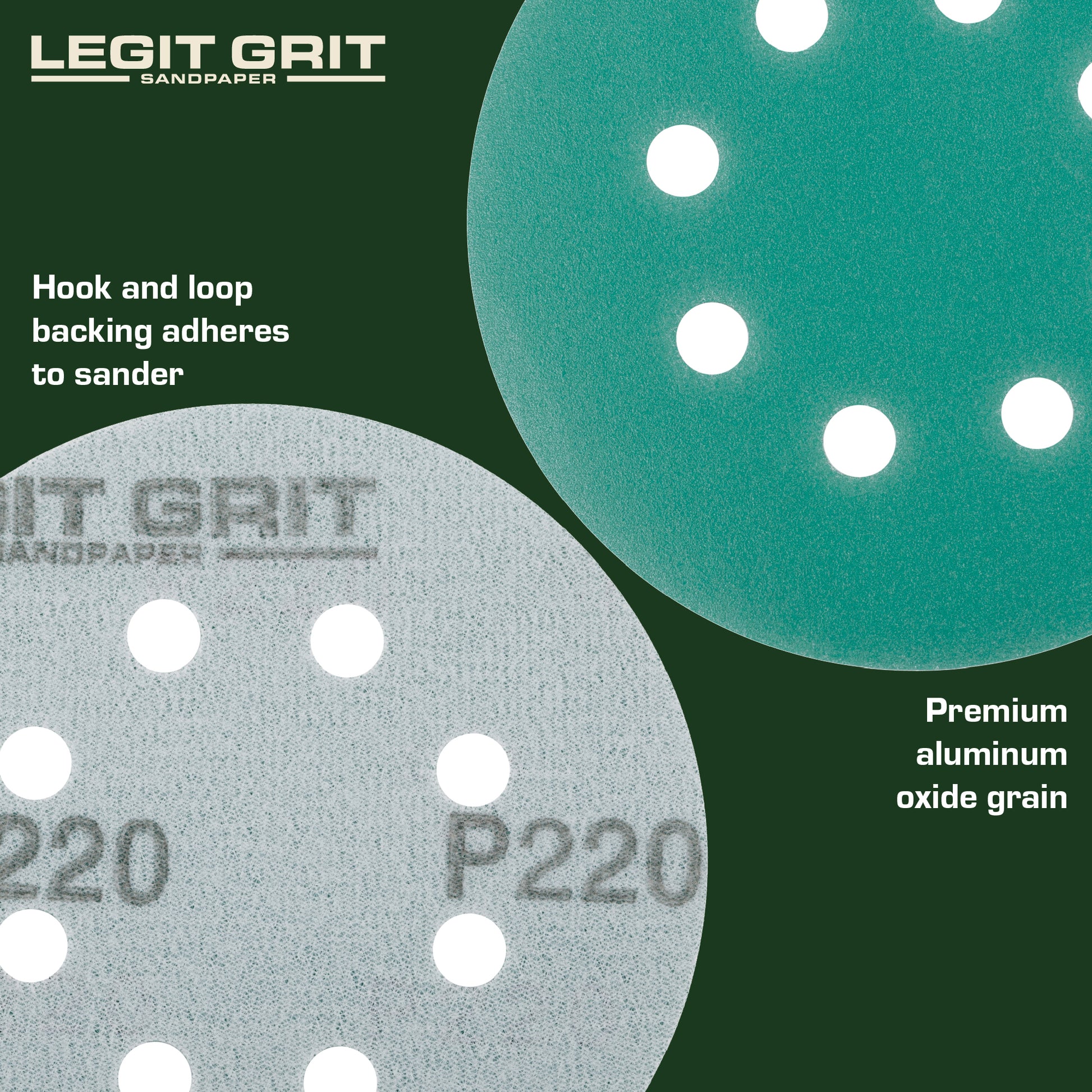 5-Inch 8-Hole Sanding Discs Legit Grit