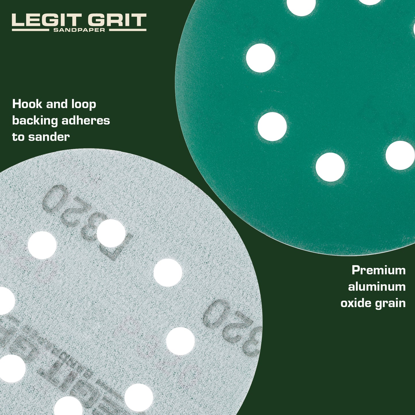 5-Inch 8-Hole Sanding Discs Legit Grit