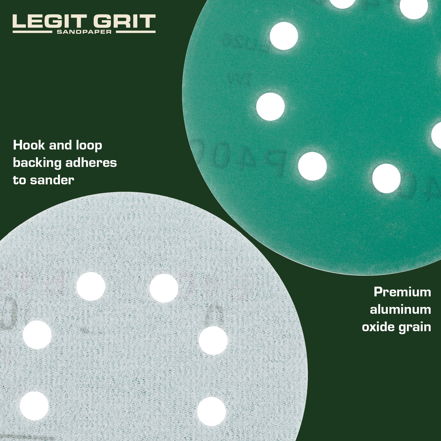 5-Inch 8-Hole Sanding Discs Legit Grit