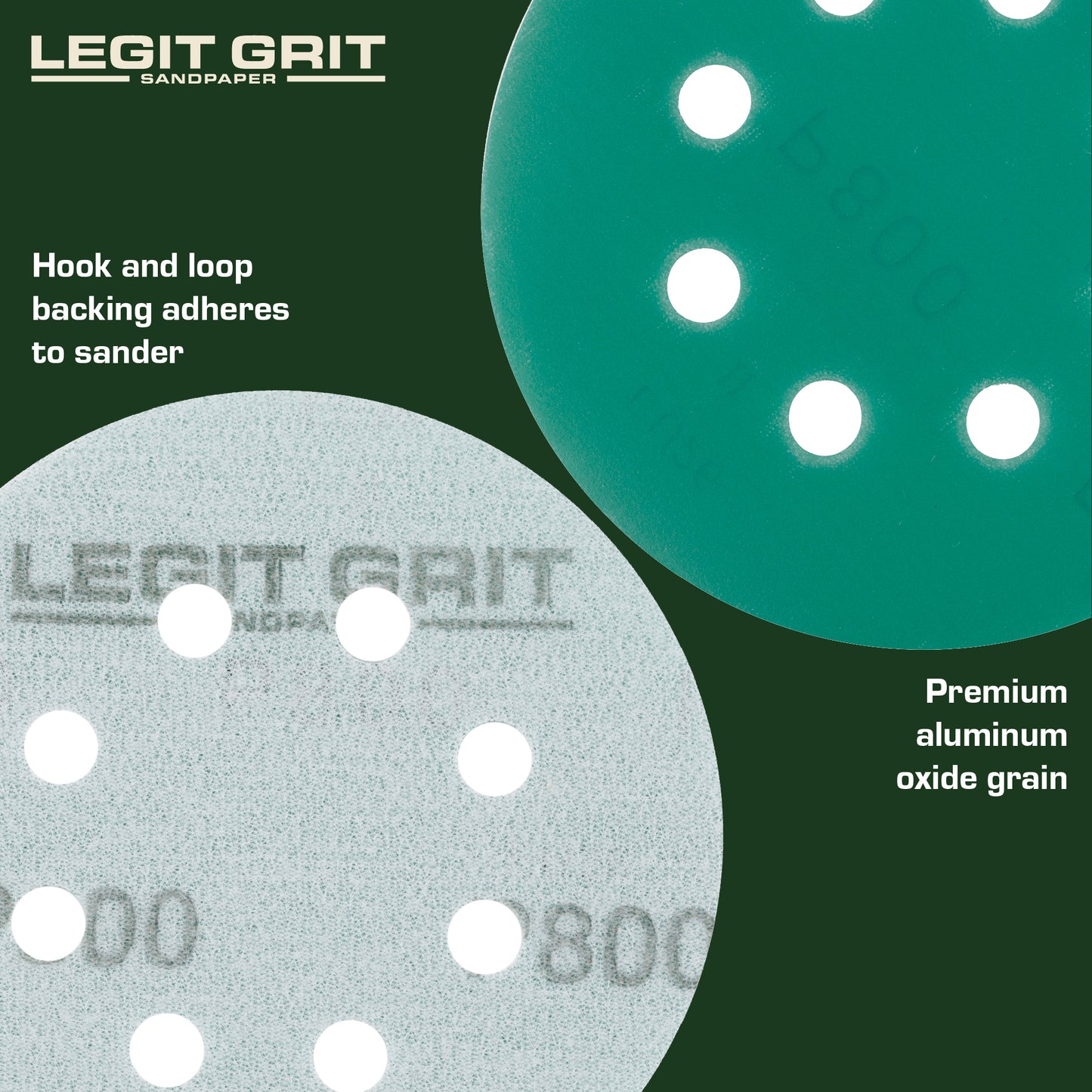 5-Inch 8-Hole Sanding Discs Legit Grit